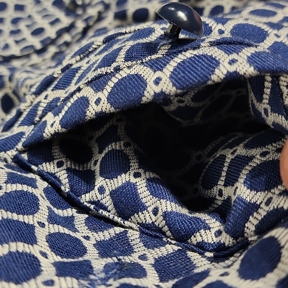 Aryn K Blue & White Jacket double breasted  Sz Large - Picture 11 of 13